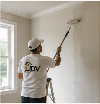Painter working on project