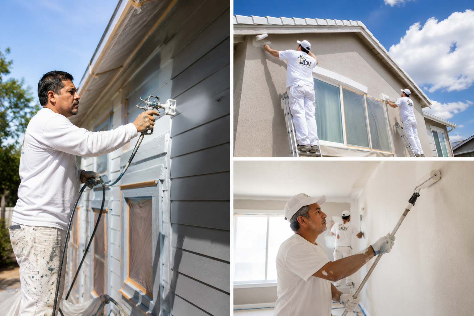 Professional JDV painters painting exterior and interior homes